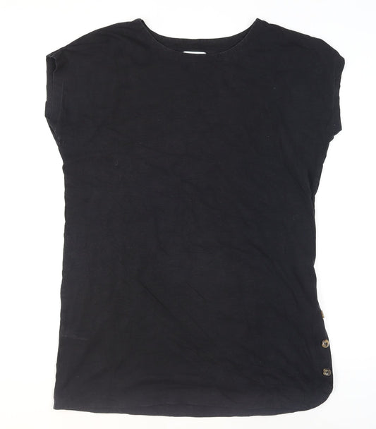 River Island Womens Black XL Cotton Blend Short Sleeve T-Shirt