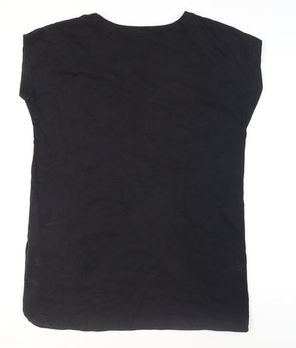 River Island Womens Black XL Cotton Blend Short Sleeve T-Shirt