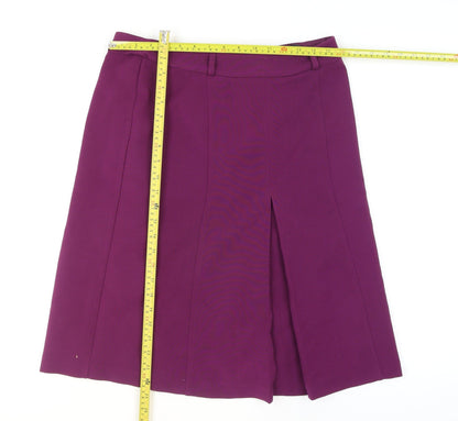 Marks and Spencer Women's Purple A-Line Knee Length Skirt Size 12