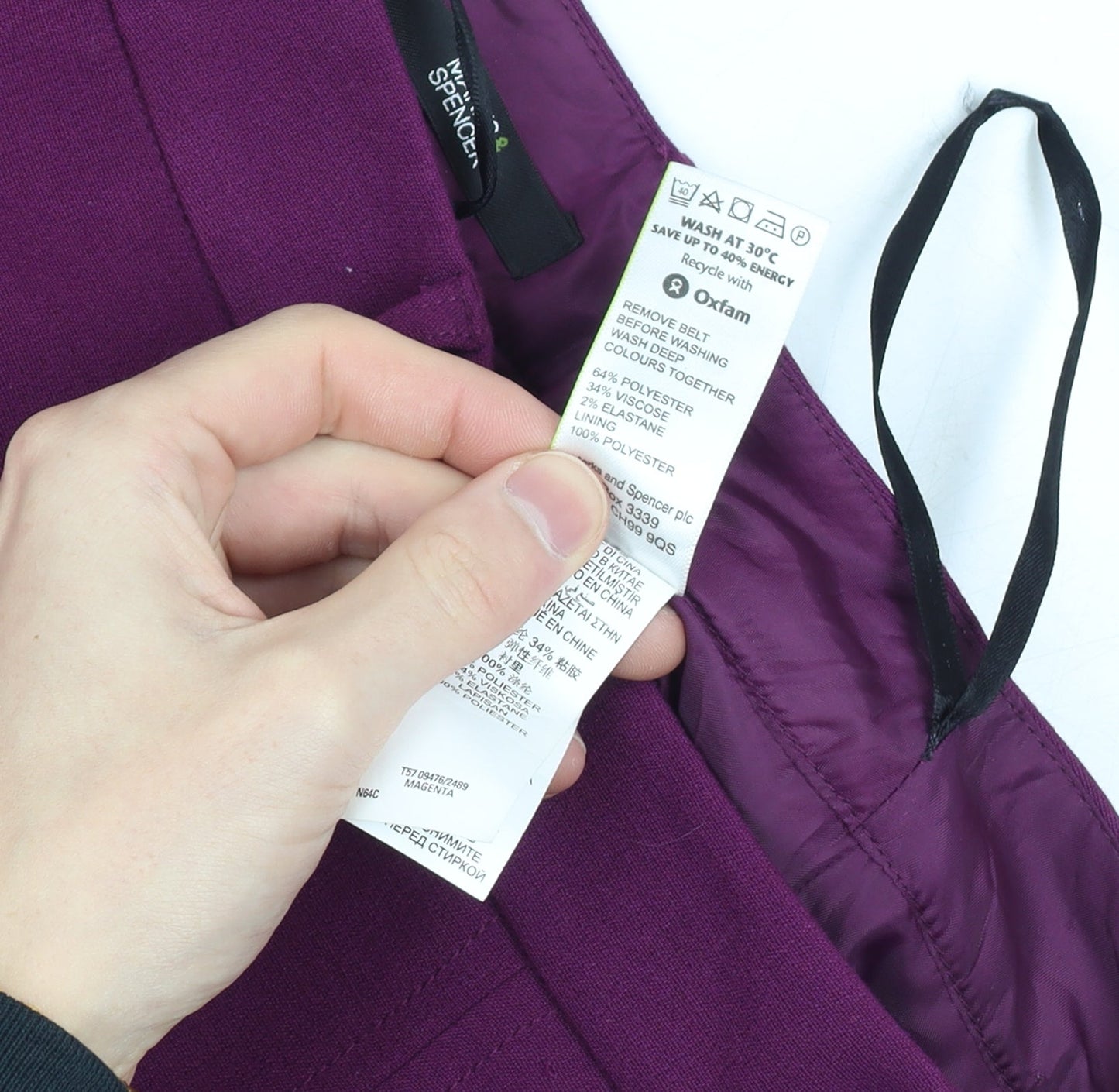 Marks and Spencer Women's Purple A-Line Knee Length Skirt Size 12