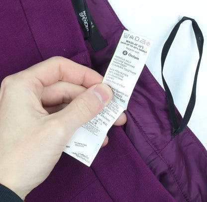 Marks and Spencer Women's Purple A-Line Knee Length Skirt Size 12