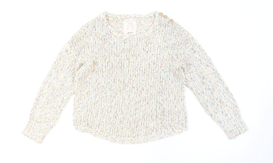 Mantaray Women's Multicoloured Chunky Knit Jumper Size 10