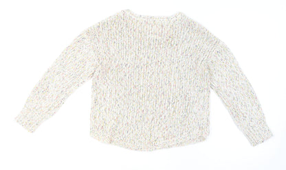 Mantaray Women's Multicoloured Chunky Knit Jumper Size 10