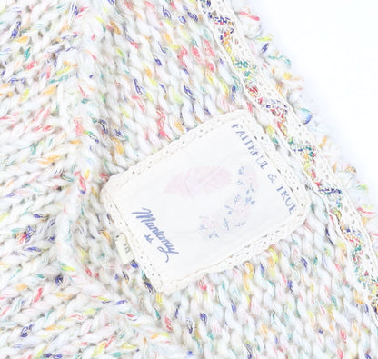 Mantaray Women's Multicoloured Chunky Knit Jumper Size 10