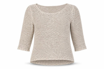 Next Women’s Beige Open-Knit Cotton Pullover Jumper Size S