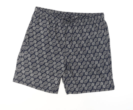 Marks and Spencer Men’s Blue Tropical Print Lounge Shorts XL