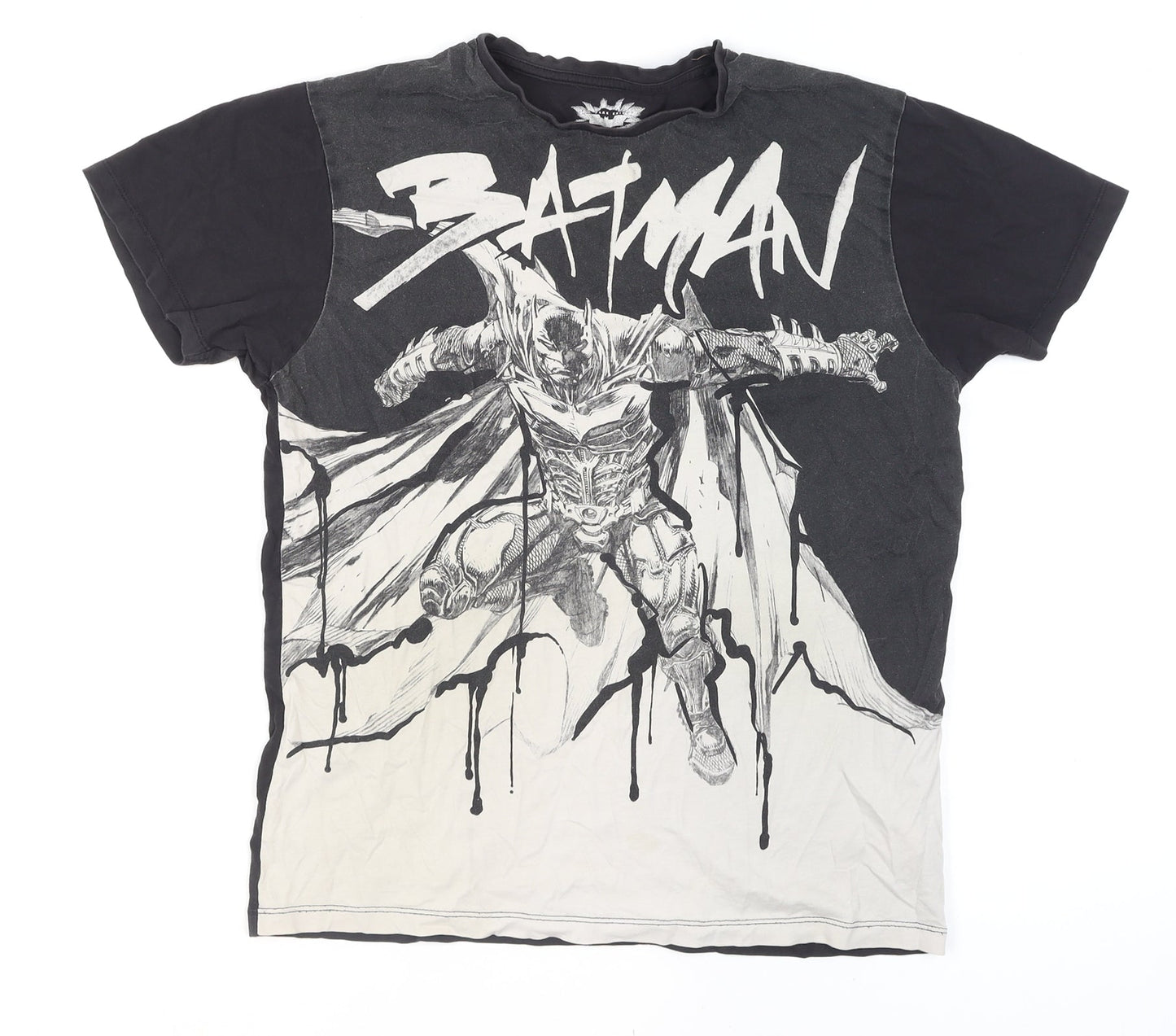 Cedar Wood State Men's Black Batman Graphic Short Sleeve T-Shirt M