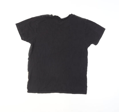 Cedar Wood State Men's Black Batman Graphic Short Sleeve T-Shirt M