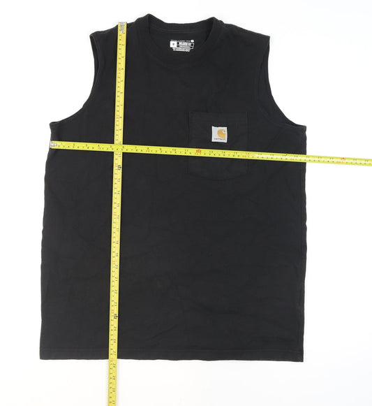 Carhartt Men's Black Sleeveless Relaxed Fit Pocket T-Shirt Size M