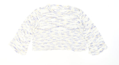 VAN AKE Women’s Multicoloured Open-Knit Pullover Jumper One Size