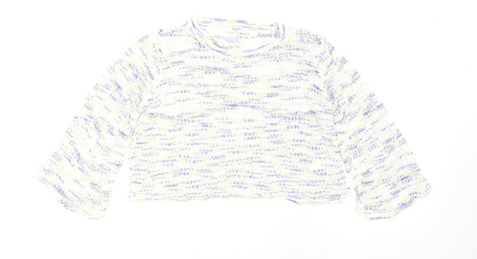 VAN AKE Women’s Multicoloured Open-Knit Pullover Jumper One Size