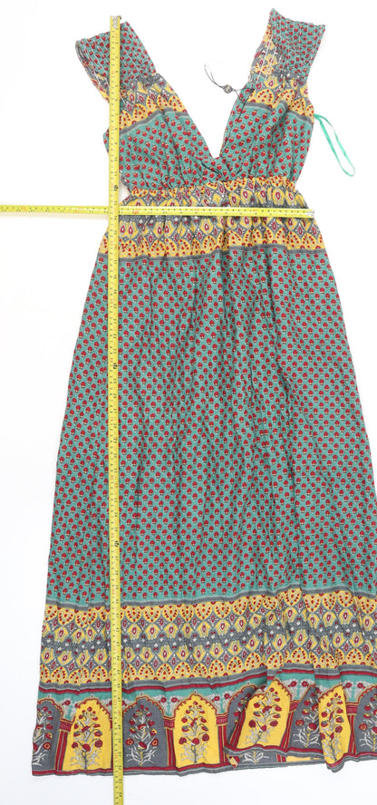 Rage Womens Multicoloured Floral Viscose Maxi Dress Size 10