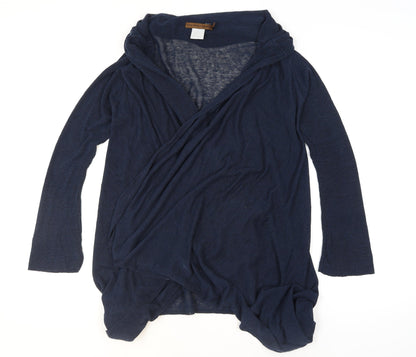 Fenn Wright Manson Women's Blue Silk Cotton Wrap Jumper M