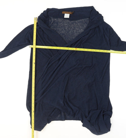 Fenn Wright Manson Women's Blue Silk Cotton Wrap Jumper M