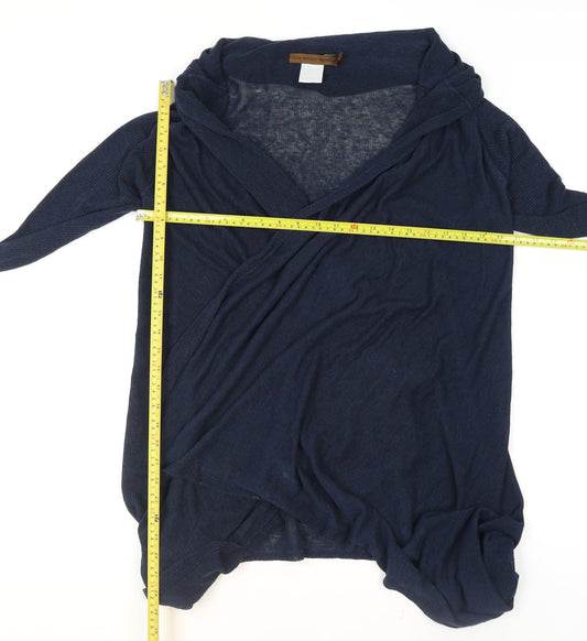 Fenn Wright Manson Women's Blue Silk Cotton Wrap Jumper M