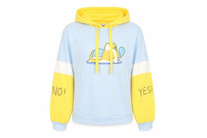 Rujiaxiang Boys Light Blue and Yellow Pullover Hoodie M Cartoon Dog Print