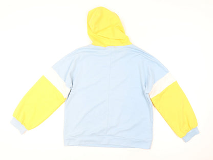 Rujiaxiang Boys Light Blue and Yellow Pullover Hoodie M Cartoon Dog Print