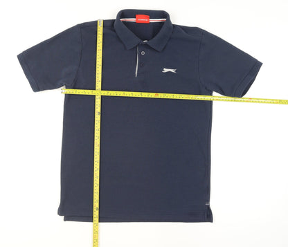 Slazenger Men's Blue Regular Fit Short Sleeve Polo Shirt M