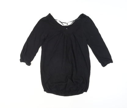 Maternity Black V-Neck Tunic Blouse Women’s Size 10
