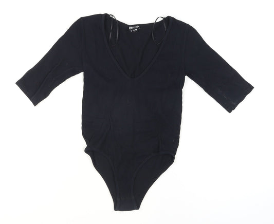 Banana Republic Women's Black Ribbed Bodysuit XS – Classic Scoop Neck Style