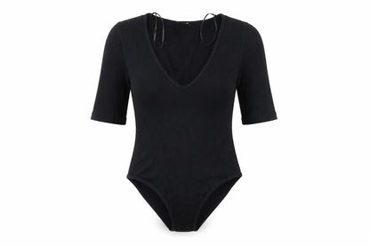 Banana Republic Women's Black Ribbed Bodysuit XS – Classic Scoop Neck Style
