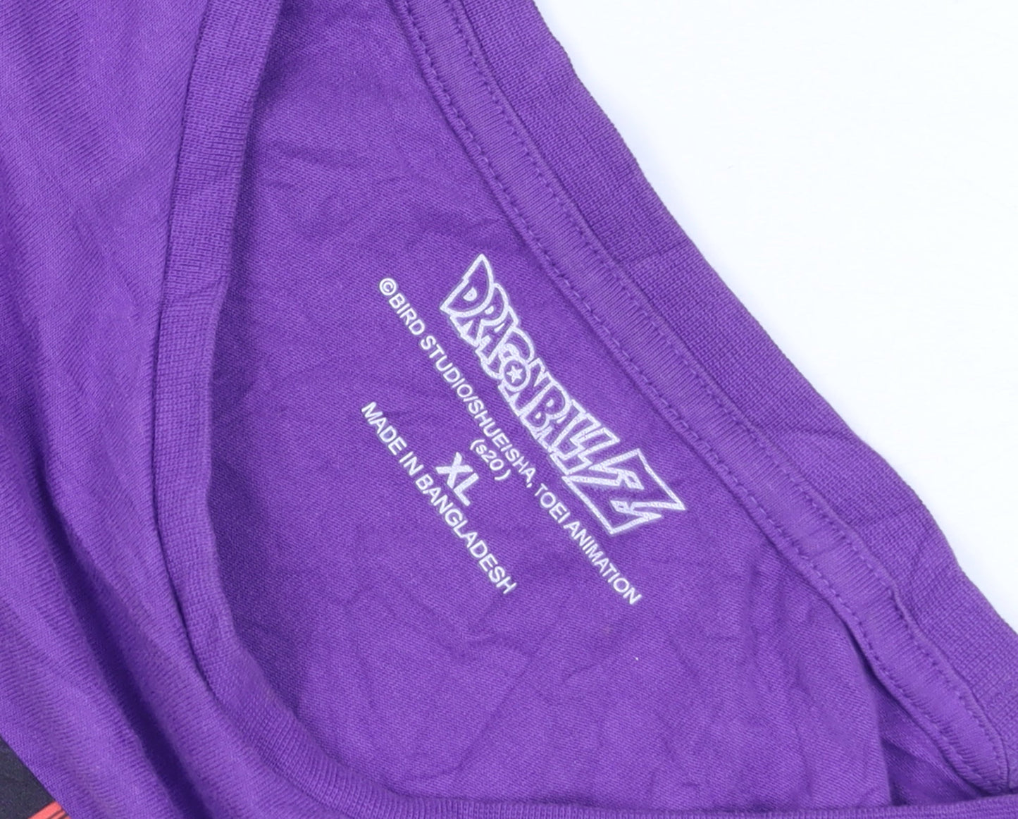 Primark Men's Purple Dragon Ball Z Goku Anime Graphic T-Shirt XL