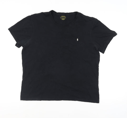 Polo Ralph Lauren Men's Black Crew Neck Cotton T-Shirt L