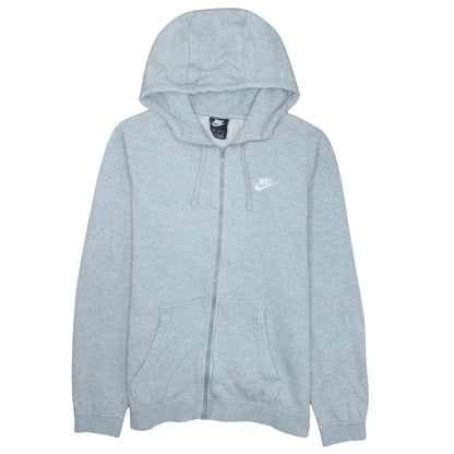 Nike Men’s Grey Full Zip Hoodie Size M Fleece Sweatshirt