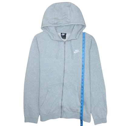 Nike Men’s Grey Full Zip Hoodie Size M Fleece Sweatshirt
