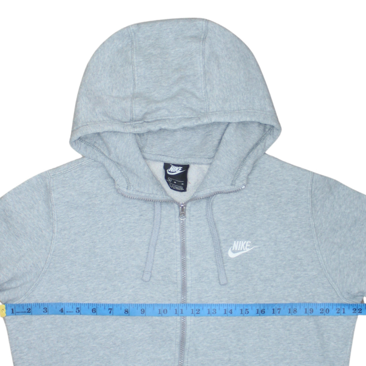 Nike Men’s Grey Full Zip Hoodie Size M Fleece Sweatshirt