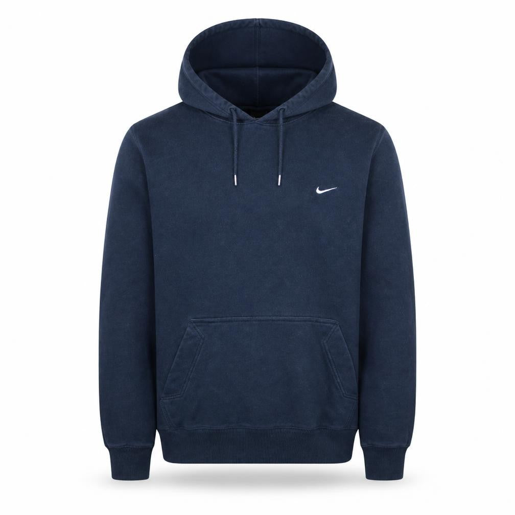 Nike Men's Blue Pullover Hoodie Small Fleece Logo Sweatshirt