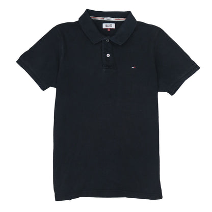 Tommy Hilfiger Men’s Black Cotton Polo Shirt Size L Classic Fit