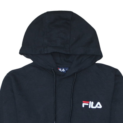 Fila Men’s Black Pullover Hoodie Small Logo Sweatshirt