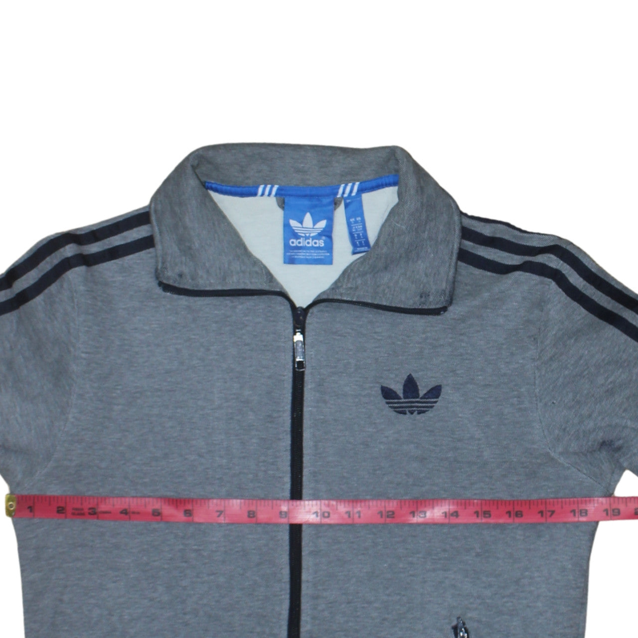 Adidas Men's Grey Track Jacket Small Regular Fit Full Zip Sports Top