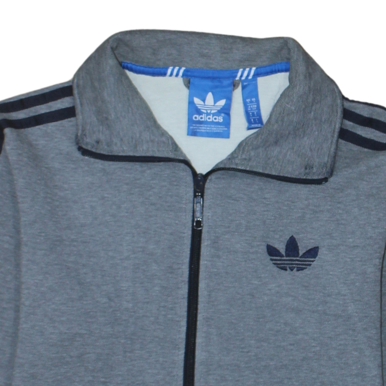 Adidas Men's Grey Track Jacket Small Regular Fit Full Zip Sports Top