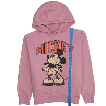 Disney Women Pink XS Pullover Hoodie Mickey Mouse Print