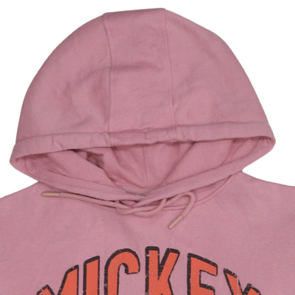 Disney Women Pink XS Pullover Hoodie Mickey Mouse Print
