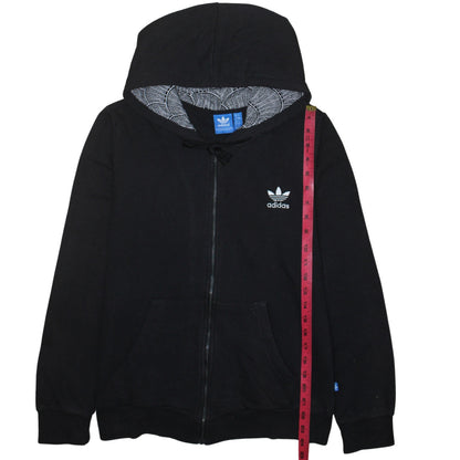 Adidas Women Black Full Zip Hoodie Size XL Hooded Sweatshirt