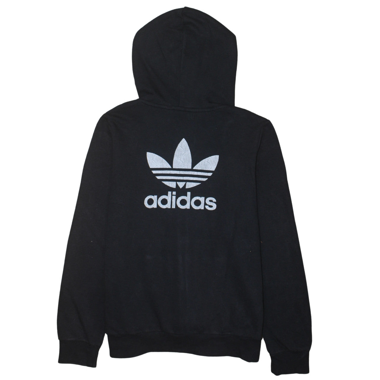 Adidas Women Black Full Zip Hoodie Size XL Hooded Sweatshirt