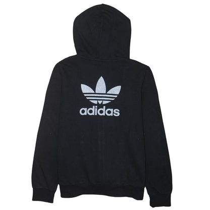 Adidas Women Black Full Zip Hoodie Size XL Hooded Sweatshirt