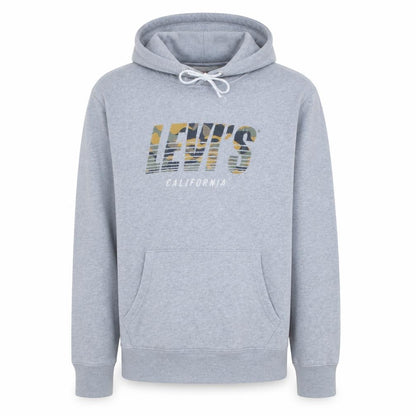 Levi's Men's Grey Pullover Hoodie Sweatshirt Small Graphic Print