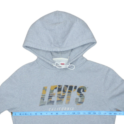 Levi's Men's Grey Pullover Hoodie Sweatshirt Small Graphic Print