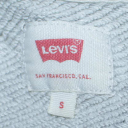 Levi's Men's Grey Pullover Hoodie Sweatshirt Small Graphic Print