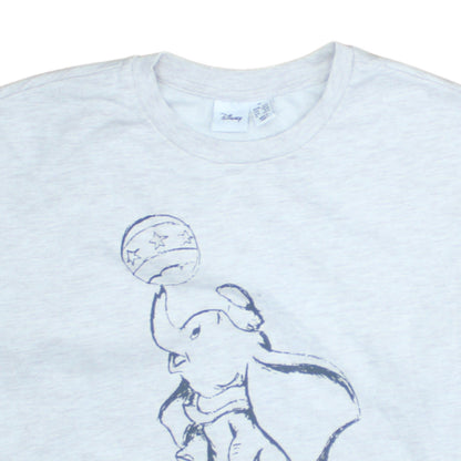 Disney Women Grey Dumbo Graphic Pullover Sweatshirt Size M 12/14