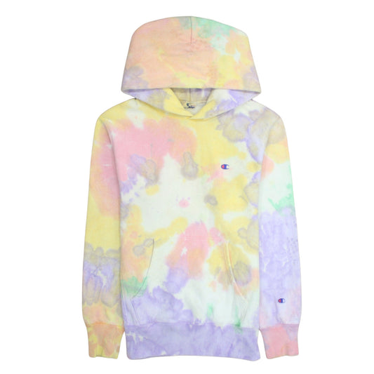 Champion Men's Multicoloured Tie Dye Reverse Weave Pullover Hoodie Size L