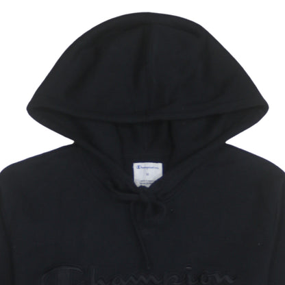 Champion Men’s Black Pullover Hoodie Medium Embroidered Logo