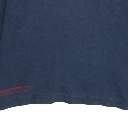 Lee Mens Blue 1/4 Zip Cotton Sweatshirt L Long Sleeve Vintage