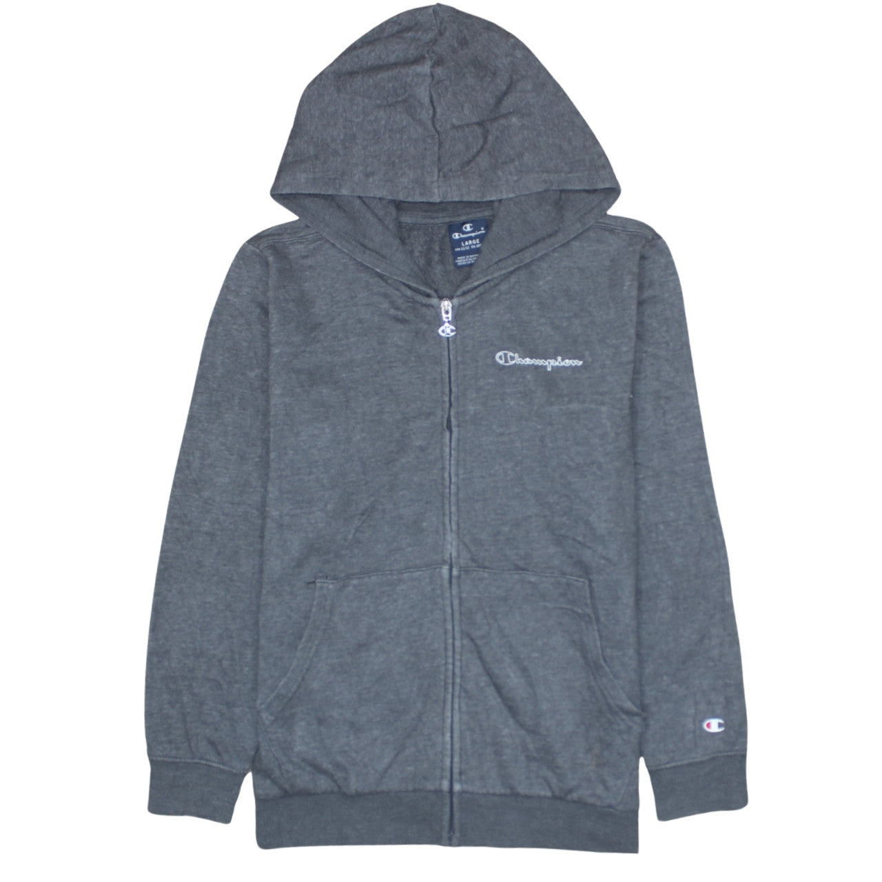 Champion Boys Grey Full Zip Hoodie Size 11-12 Years Regular Fit