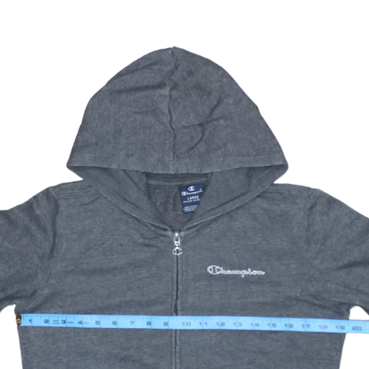 Champion Boys Grey Full Zip Hoodie Size 11-12 Years Regular Fit