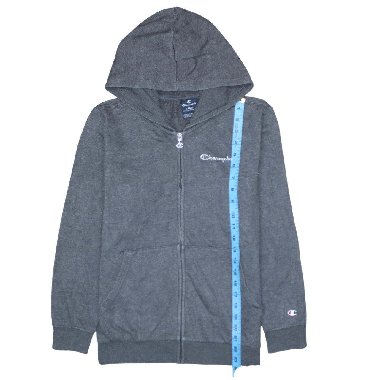 Champion Boys Grey Full Zip Hoodie Size 11-12 Years Regular Fit